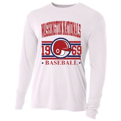 Washington Nationals Baseball Team Lover Supporter Cooling Performance Long Sleeve Crew