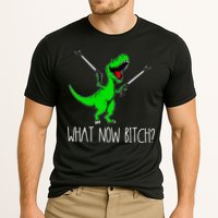 What Now Bitch Funny T Rex Dinosaur Cooling Performance Crew T-Shirt