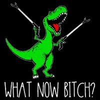 What Now Bitch Funny T Rex Dinosaur Cooling Performance Crew T-Shirt
