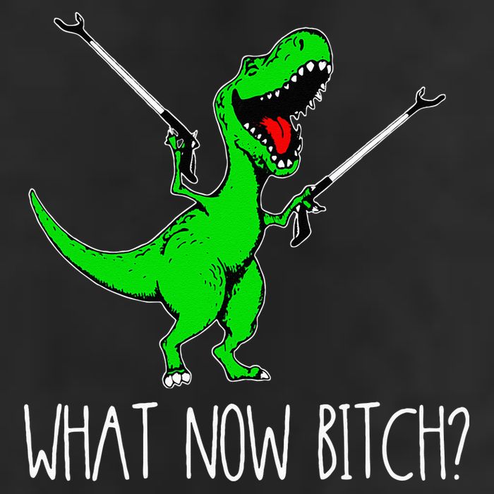 What Now Bitch Funny T Rex Dinosaur Golf Towel