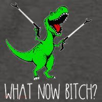 What Now Bitch Funny T Rex Dinosaur Vector Backpack