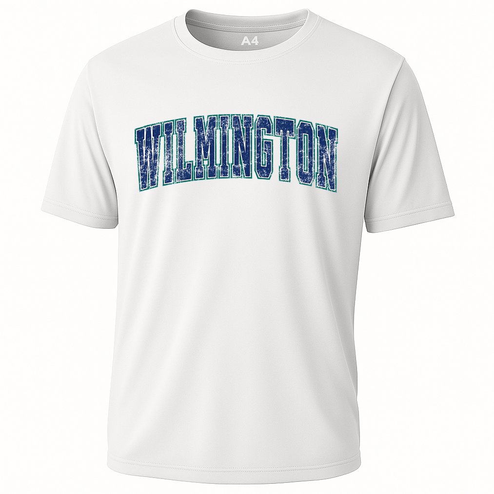 Wilmington North Carolina Nc Vintage Athletic Sports Cooling Performance Crew T-Shirt
