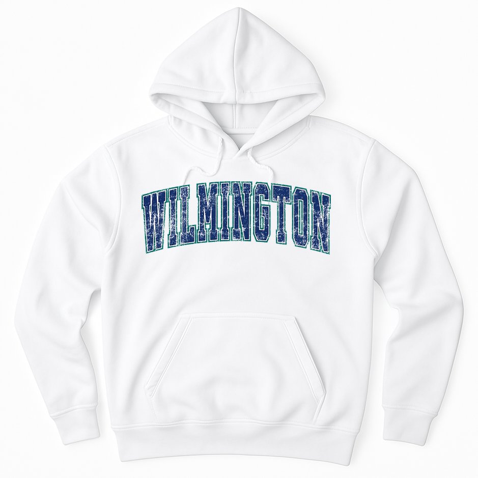 Wilmington North Carolina Nc Vintage Athletic Sports Hoodie