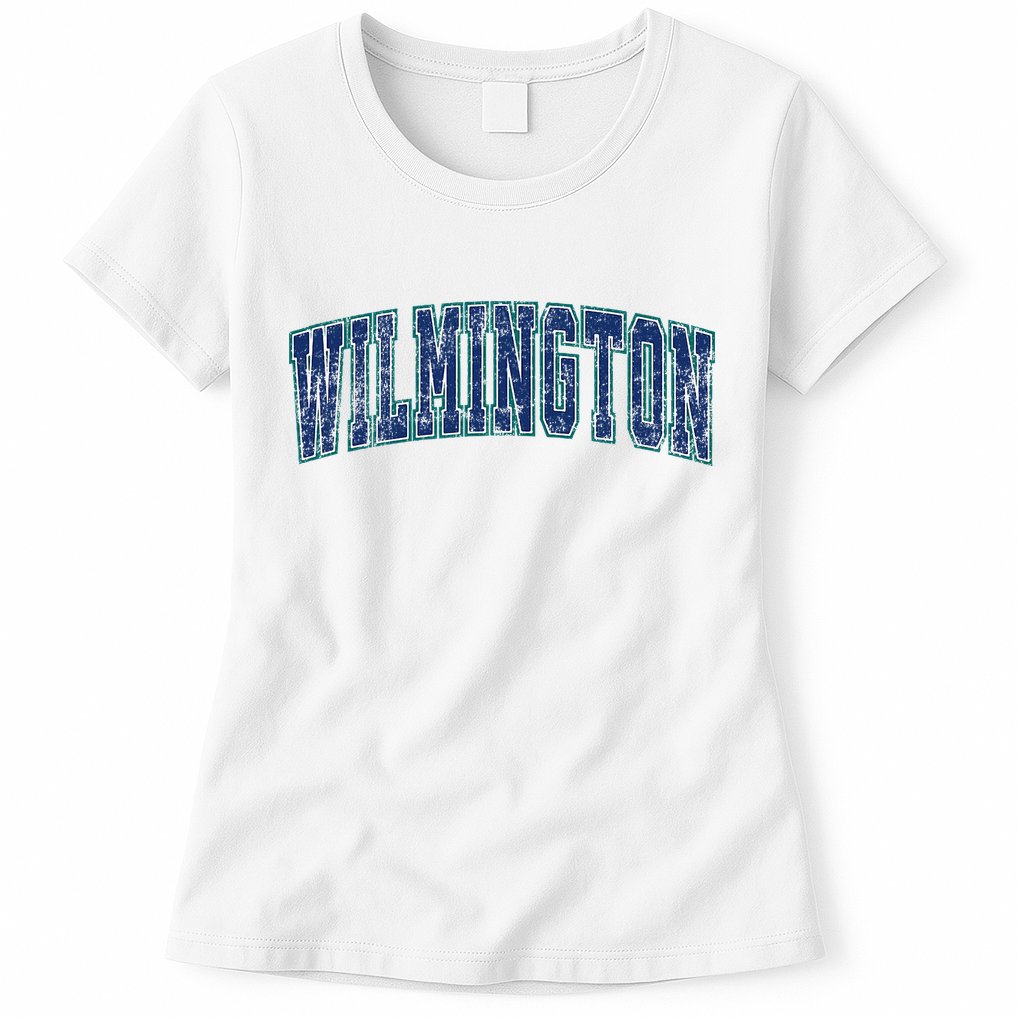 Wilmington North Carolina Nc Vintage Athletic Sports Womens T-Shirt