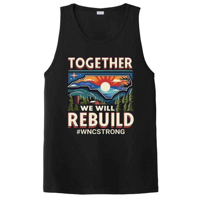 Western North Carolina Together We Will Rebuild Wnc Strong PosiCharge Competitor Tank