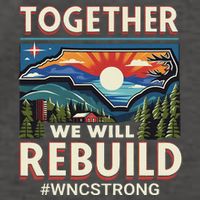 Western North Carolina Together We Will Rebuild Wnc Strong Vector Backpack