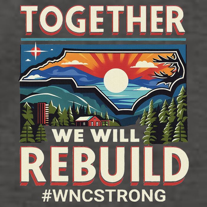 Western North Carolina Together We Will Rebuild Wnc Strong Vector Backpack