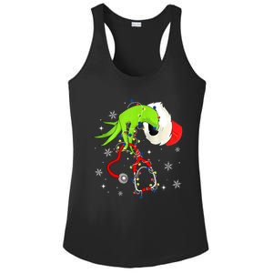 Women Nurse Christmas Stethoscope Nurses Xmas Pajamas Santa Gift Ladies PosiCharge Competitor Racerback Tank