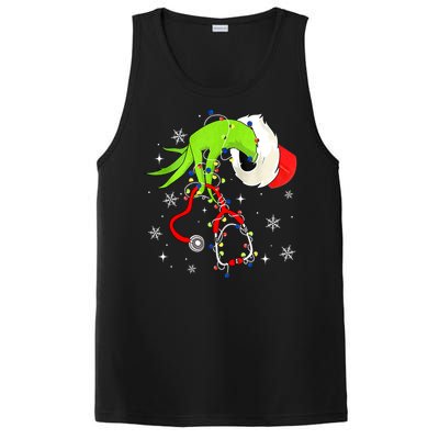 Women Nurse Christmas Stethoscope Nurses Xmas Pajamas Santa Gift PosiCharge Competitor Tank