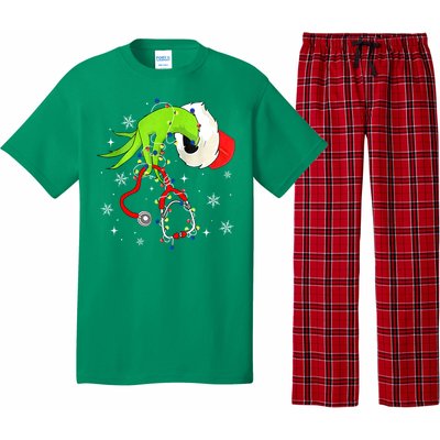 Women Nurse Christmas Stethoscope Nurses Xmas Pajamas Santa Gift Pajama Set