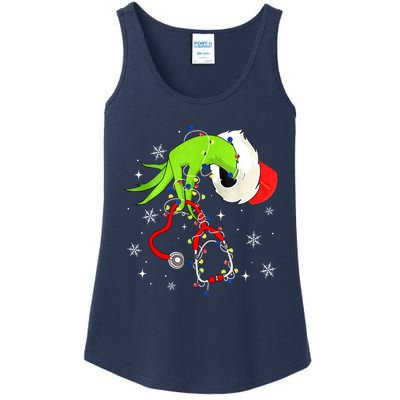 Women Nurse Christmas Stethoscope Nurses Xmas Pajamas Santa Gift Ladies Essential Tank