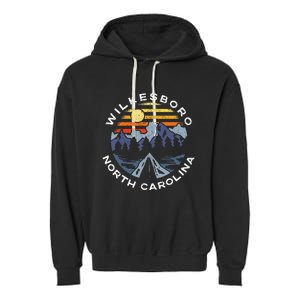 Wilkesboro North Carolina Mountains Vacation Souvenir Garment-Dyed Fleece Hoodie