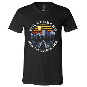 Wilkesboro North Carolina Mountains Vacation Souvenir V-Neck T-Shirt