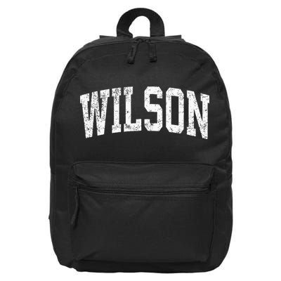 Wilson North Carolina NC Vintage Athletic Sports 16 in Basic Backpack