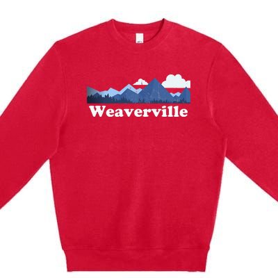 Weaverville North Carolina Blue Ridge Mountains Nc Premium Crewneck Sweatshirt