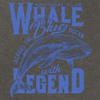 Whale Nautical Club Across The Blue Ocean With Legend Cotton Canvas Backpack