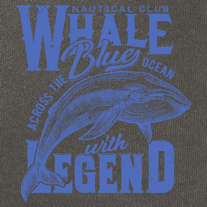 Whale Nautical Club Across The Blue Ocean With Legend Cotton Canvas Backpack