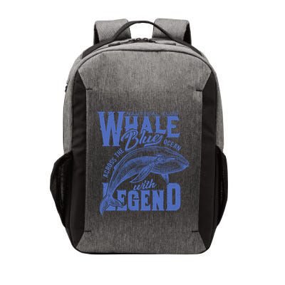 Whale Nautical Club Across The Blue Ocean With Legend Vector Backpack
