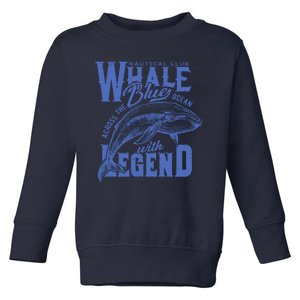 Whale Nautical Club Across The Blue Ocean With Legend Toddler Sweatshirt