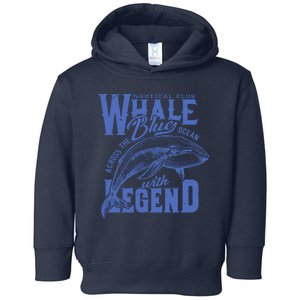 Whale Nautical Club Across The Blue Ocean With Legend Toddler Hoodie