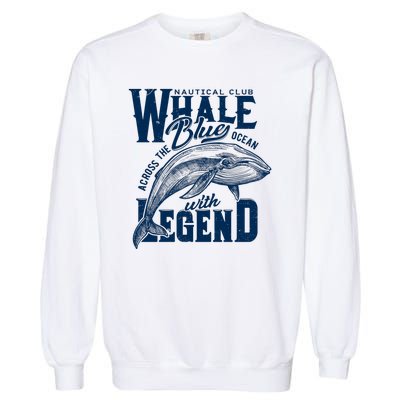 Whale Nautical Club Across The Blue Ocean With Legend Garment-Dyed Sweatshirt