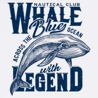 Whale Nautical Club Across The Blue Ocean With Legend Cooling Performance Crew T-Shirt