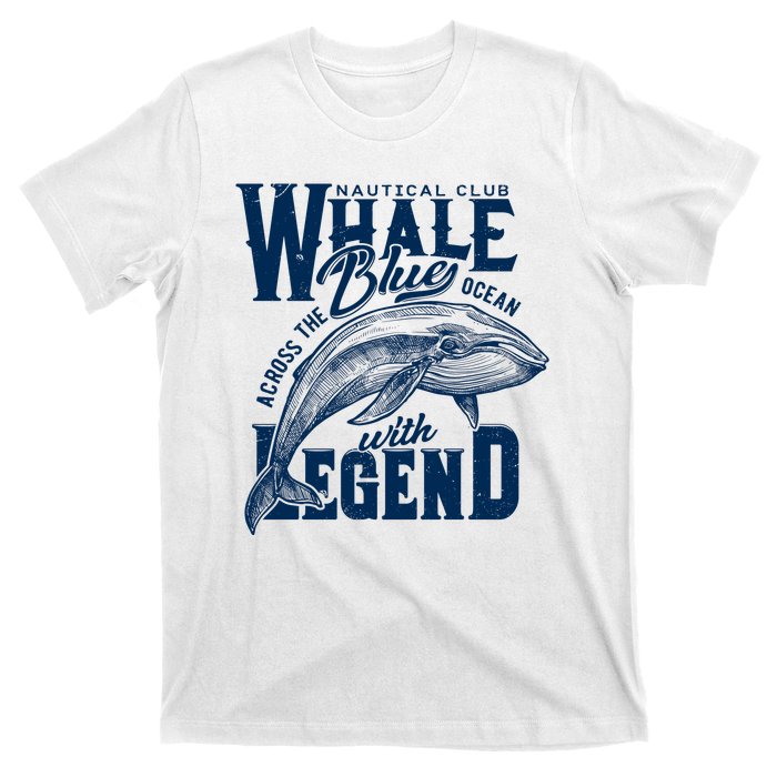 Whale Nautical Club Across The Blue Ocean With Legend T-Shirt