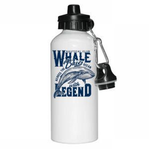 Whale Nautical Club Across The Blue Ocean With Legend Aluminum Water Bottle