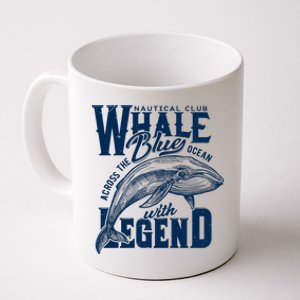 Whale Nautical Club Across The Blue Ocean With Legend Coffee Mug