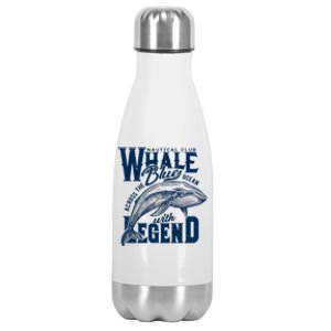 Whale Nautical Club Across The Blue Ocean With Legend Stainless Steel Insulated Water Bottle