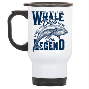 Whale Nautical Club Across The Blue Ocean With Legend Stainless Steel Travel Mug