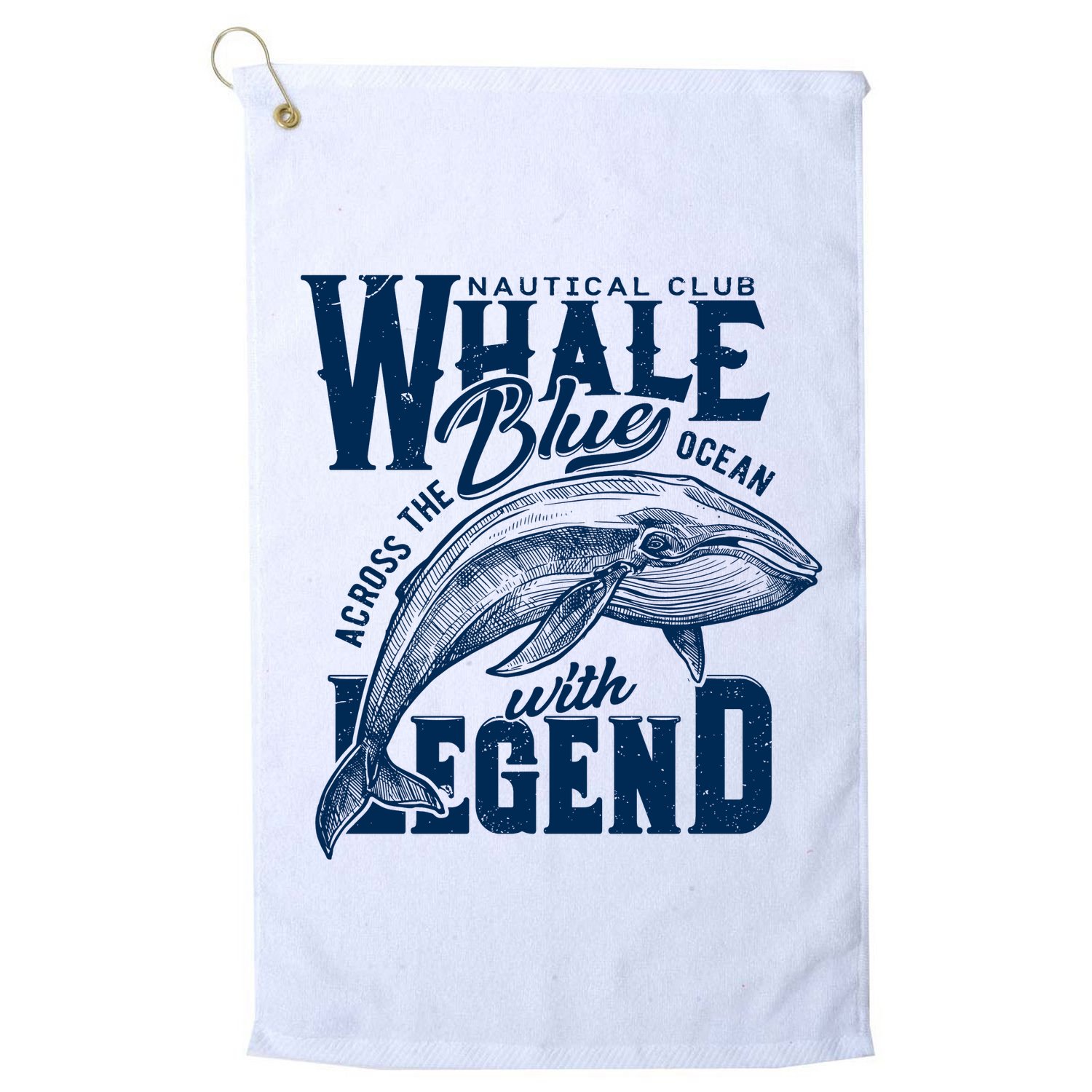 Whale Nautical Club Across The Blue Ocean With Legend Golf Towel