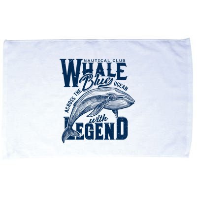 Whale Nautical Club Across The Blue Ocean With Legend Microfiber Hand Towel