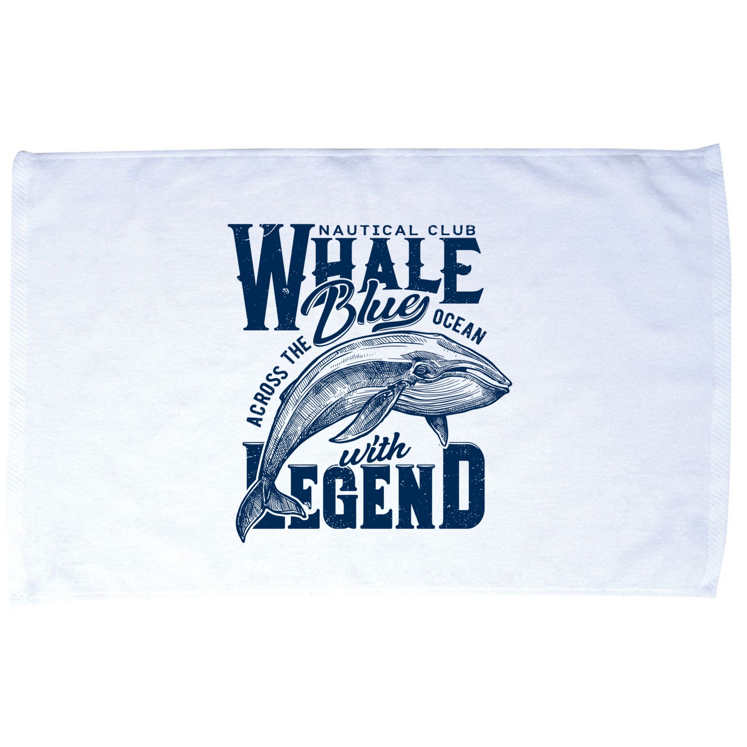Whale Nautical Club Across The Blue Ocean With Legend Microfiber Hand Towel