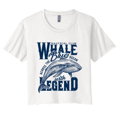 Whale Nautical Club Across The Blue Ocean With Legend Crop Top