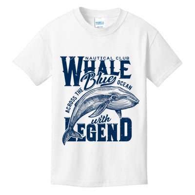 Whale Nautical Club Across The Blue Ocean With Legend Kids T-Shirt