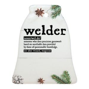 Welder Noun Definition Flame Metalsmith Fabricator Ceramic Bell Ornament