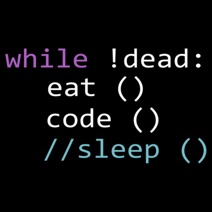 While Not Dead Eat Sleep Code Tech Hack Science Programming Cooling Performance Crew T-Shirt