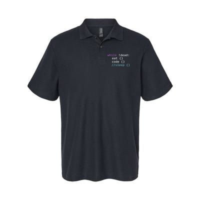 While Not Dead Eat Sleep Code Tech Hack Science Programming Polo