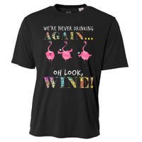 Were Never Drinking Again Oh Look Wine Funny Flamingo Cooling Performance Crew T-Shirt