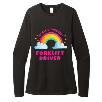 Worlds Nicest Forklift Driver Shirts Sarcastic Forklift Womens CVC Long Sleeve Shirt