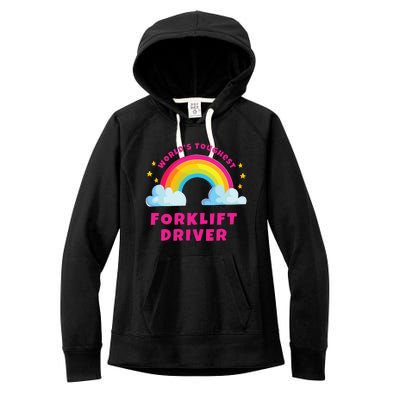 Worlds Nicest Forklift Driver Shirts Sarcastic Forklift Women's Fleece Hoodie