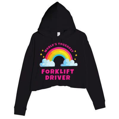 Worlds Nicest Forklift Driver Shirts Sarcastic Forklift Crop Fleece Hoodie