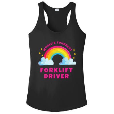 Worlds Nicest Forklift Driver Shirts Sarcastic Forklift Ladies PosiCharge Competitor Racerback Tank