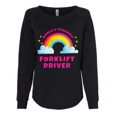 Worlds Nicest Forklift Driver Shirts Sarcastic Forklift Womens California Wash Sweatshirt