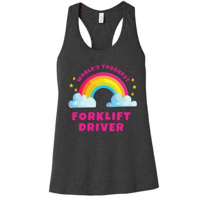 Worlds Nicest Forklift Driver Shirts Sarcastic Forklift Women's Racerback Tank