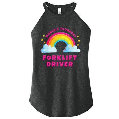 Worlds Nicest Forklift Driver Shirts Sarcastic Forklift Women's Perfect Tri Rocker Tank