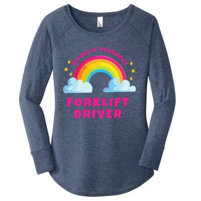 Worlds Nicest Forklift Driver Shirts Sarcastic Forklift Women's Perfect Tri Tunic Long Sleeve Shirt