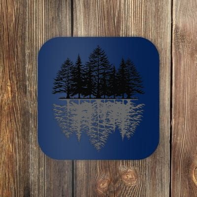 Wildlife Nature Forest Trees Reflection Outdoor Forest Coaster