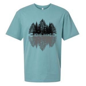 Wildlife Nature Forest Trees Reflection Outdoor Forest Sueded Cloud Jersey T-Shirt